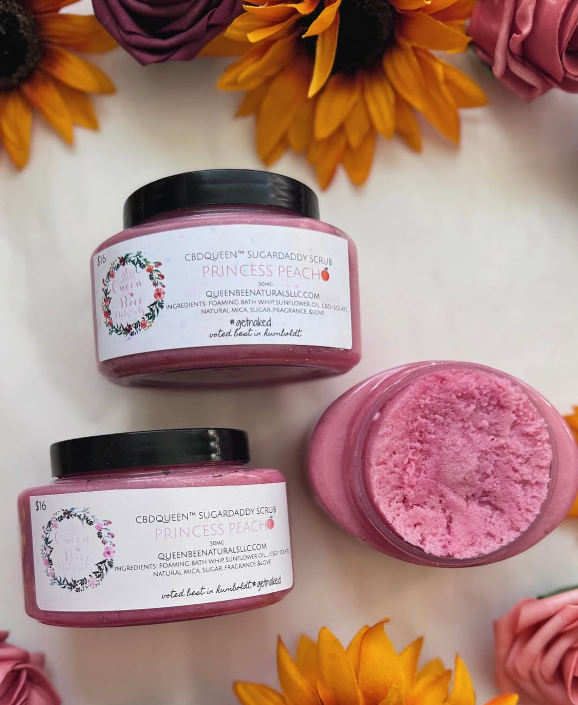 CBDQueen™️ Sugardaddy Scrub -  Princess Peach 🍑 👸🏼