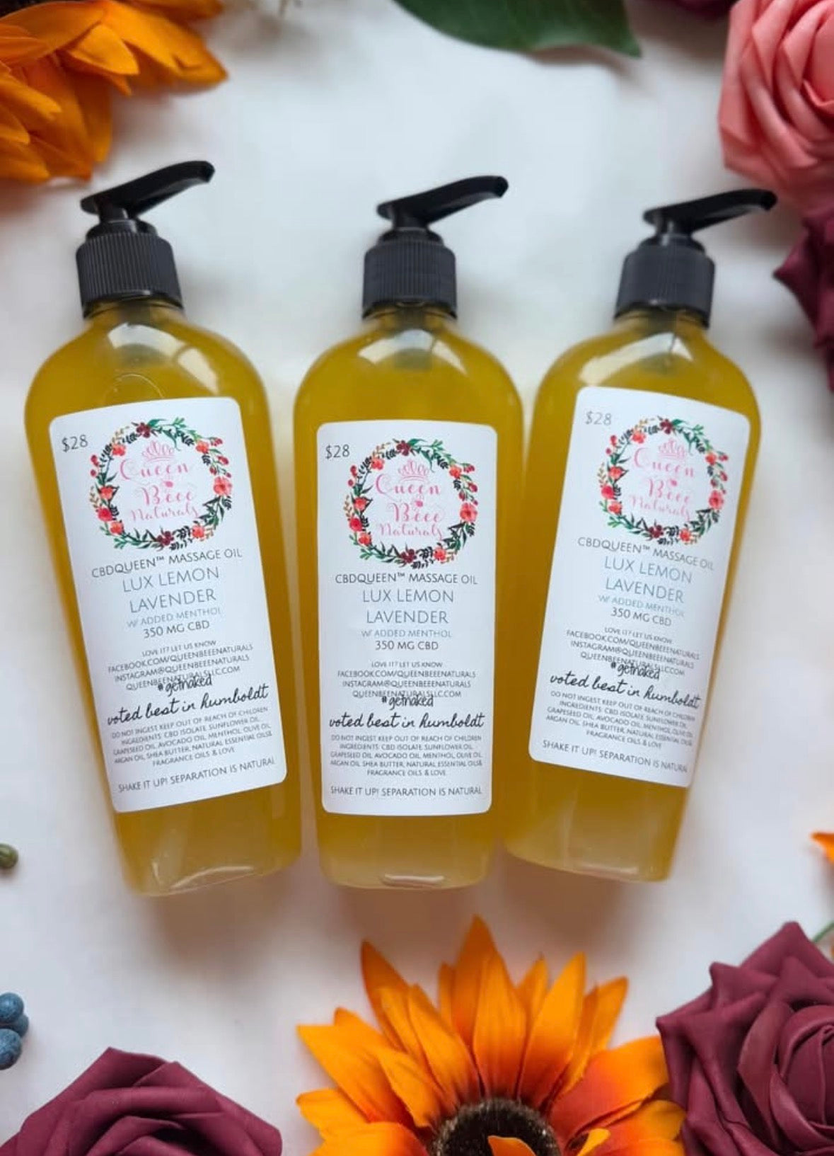 CBDQueen™️ Massage Oil - Lux Lemon Lavender