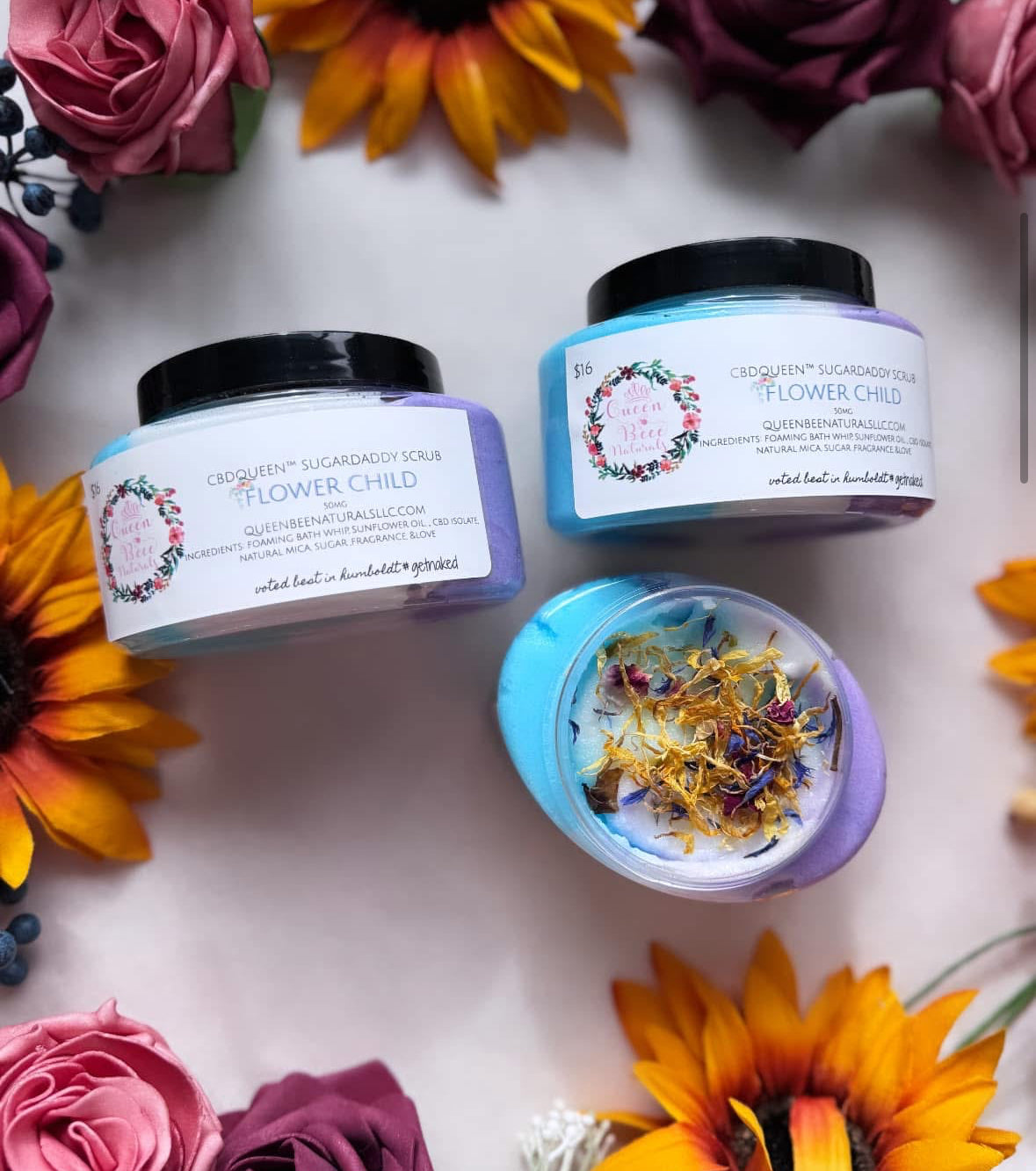 CBDQueen™️ Sugardaddy Scrub -  Flower Child 💐