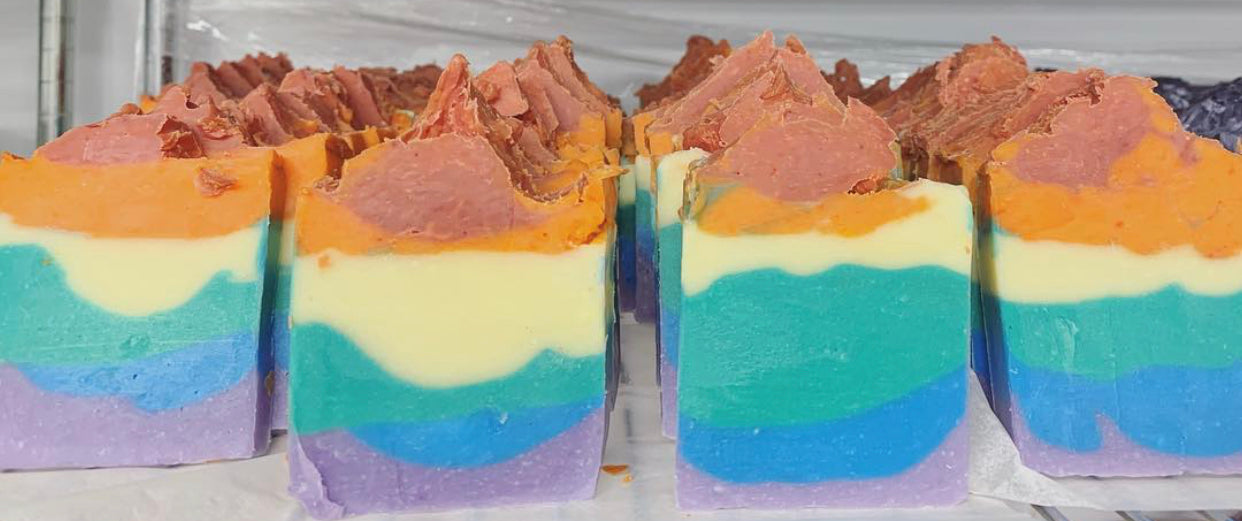 CBDQueen™️ Cold Processed Soap- Rainbow